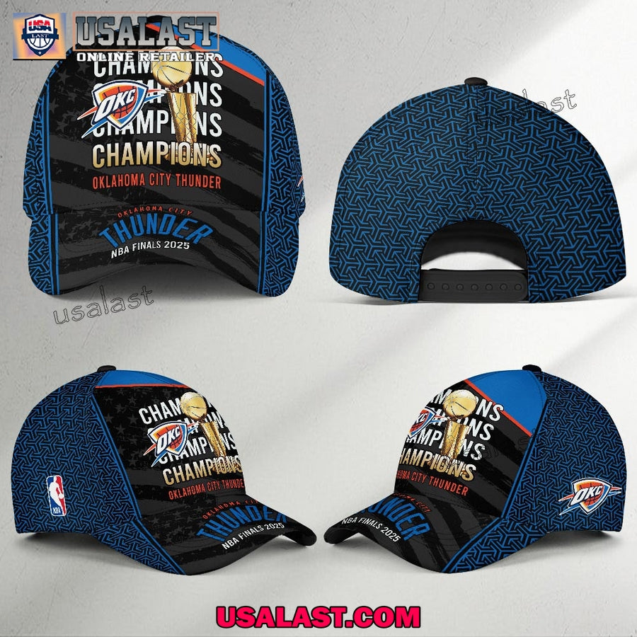Oklahoma City Thunder 2025 NBA Champions Cap Style 02