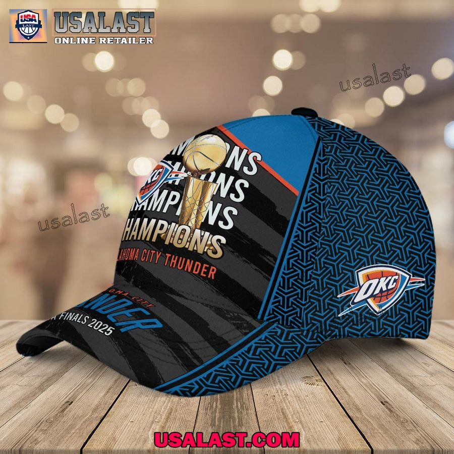 Oklahoma City Thunder 2025 NBA Champions Cap Style 02