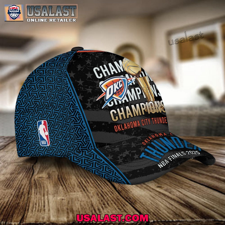 Oklahoma City Thunder 2025 NBA Champions Cap Style 02