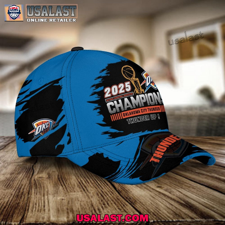 Oklahoma City Thunder 2025 NBA Champions Cap Style 03