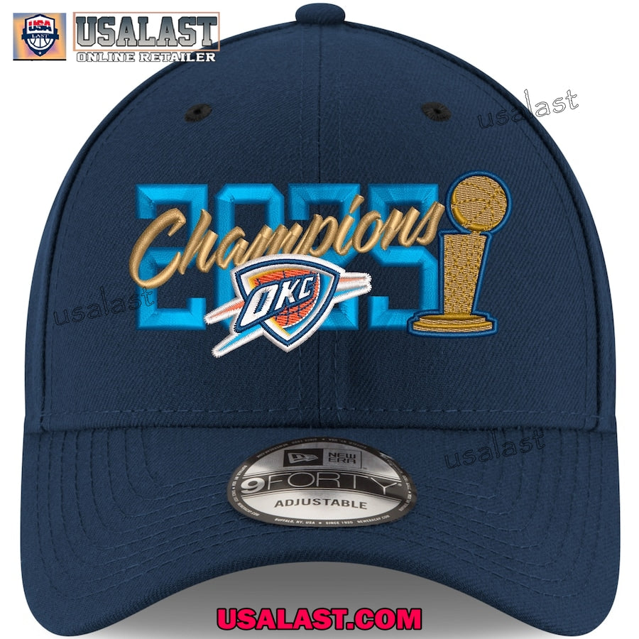 Oklahoma City Thunder New Era 2025 NBA Finals Champions Big Year Navy Cap