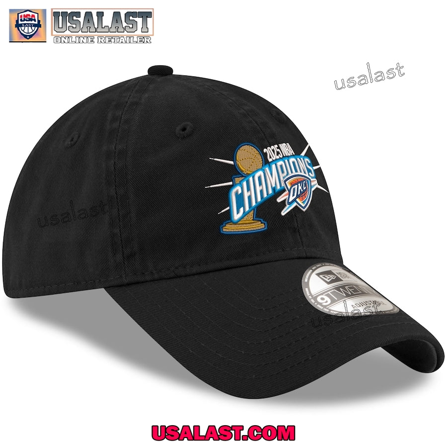 Oklahoma City Thunder New Era 2025 NBA Finals Champions Black Cap
