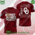 Oklahoma Sooners National Champions 4 Peat NCAA Softball 3d Tshirt