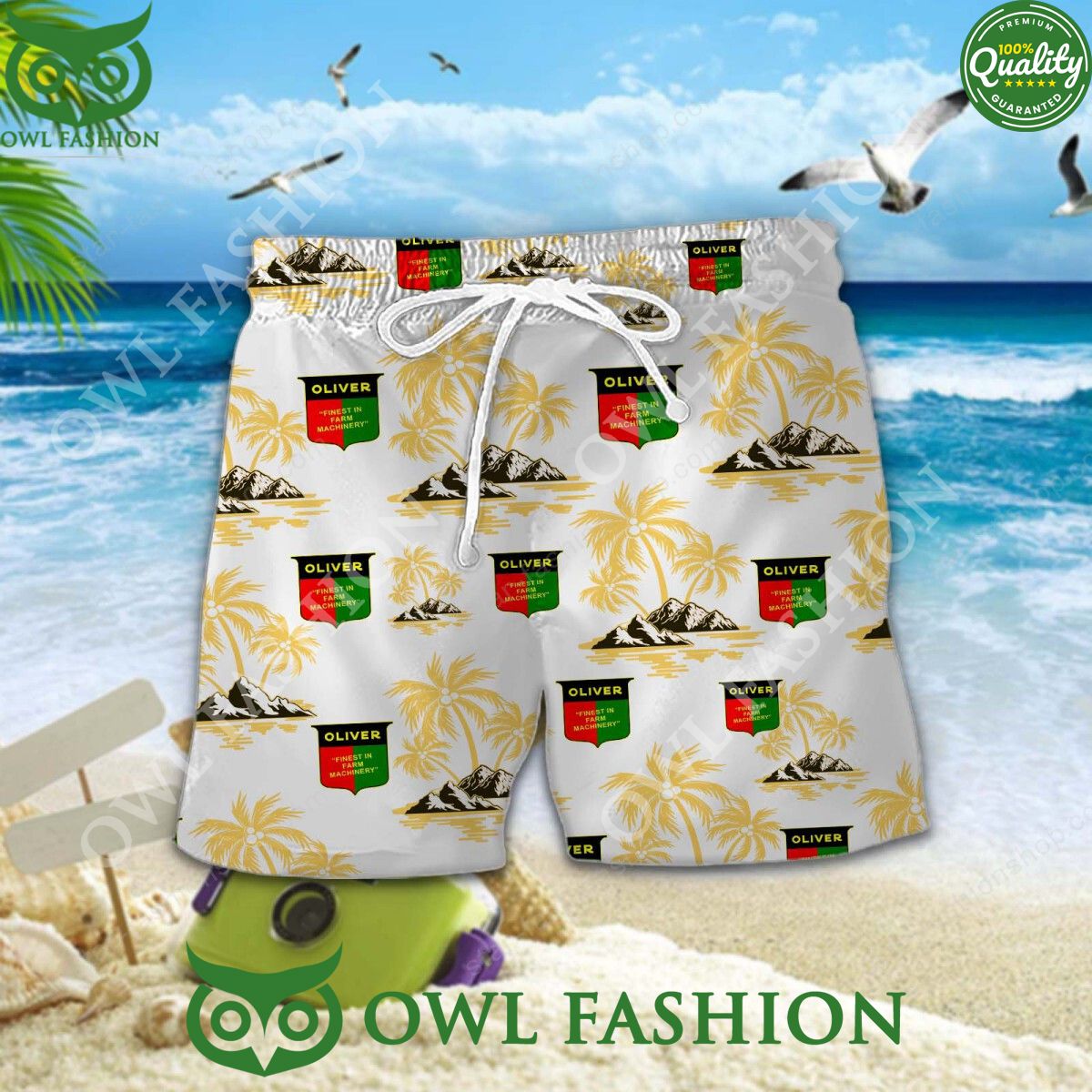 Oliver Tractor American farm equipment manufacturer hawaiian shirt and short