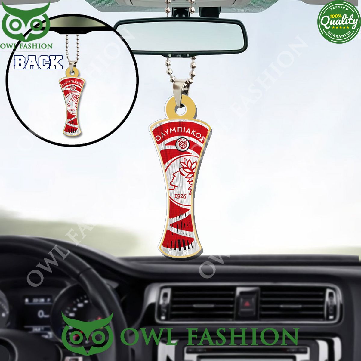 Olympiacos F.C. Custom Shape 2-sided Acrylic Car Ornament