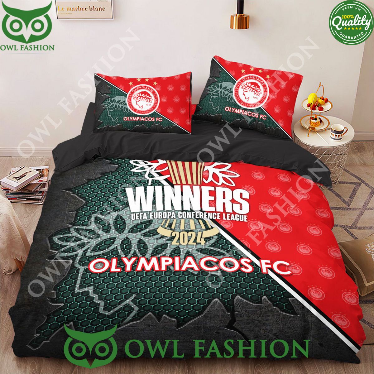 Olympiacos F.C. UEFA Europa Conference League Winners Bedding Set