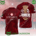 Olympiakos F.C. Red Limited UEFA Champion 3D Tshirt