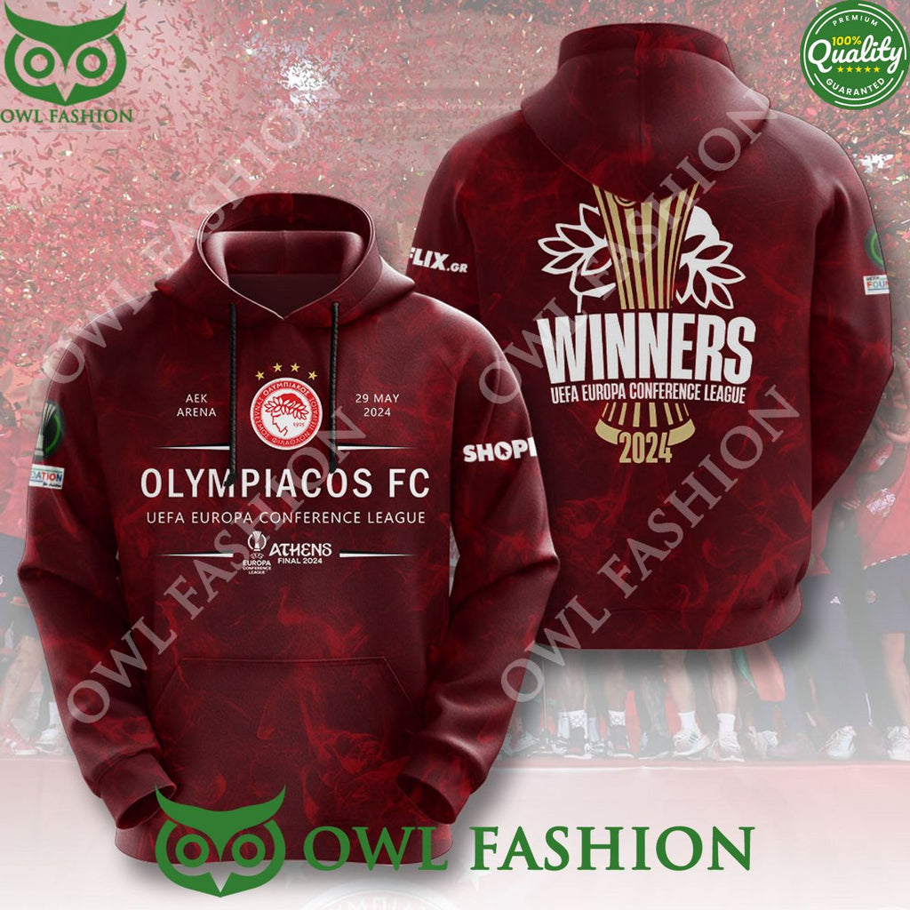 Olympiakos F.C. Red Limited UEFA Champion 3D Tshirt