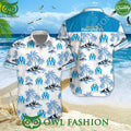 Olympique de Marseille Ligue 1 Coconut Island Hawaiian Shirt Shorts