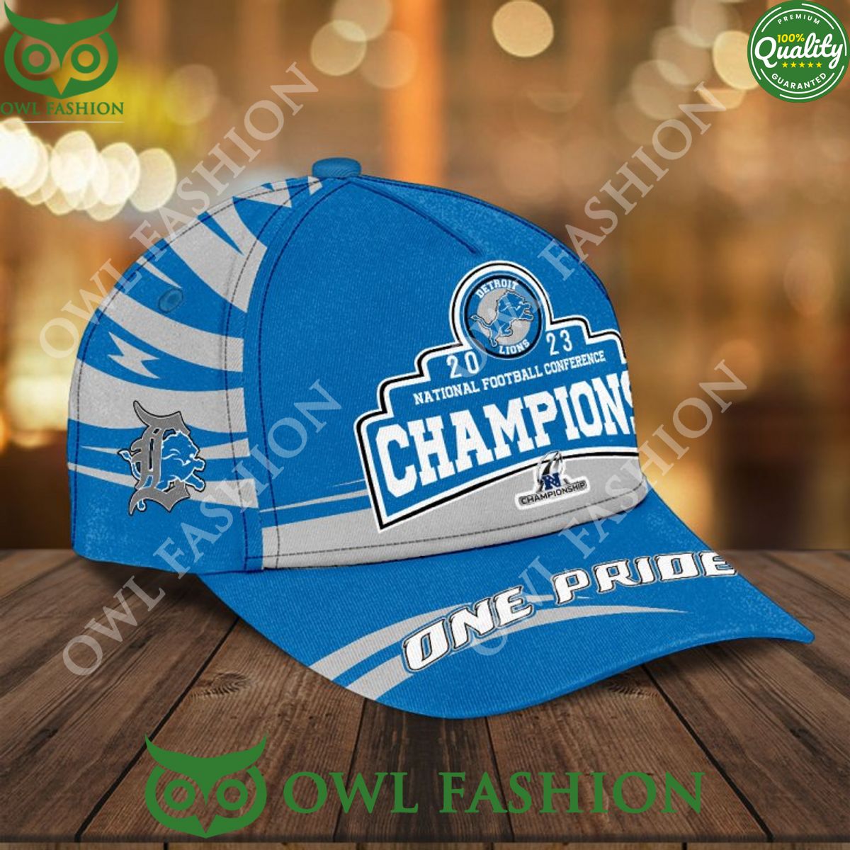 One Pride Detroit Lions 2023 Champions National Football Conference classic cap