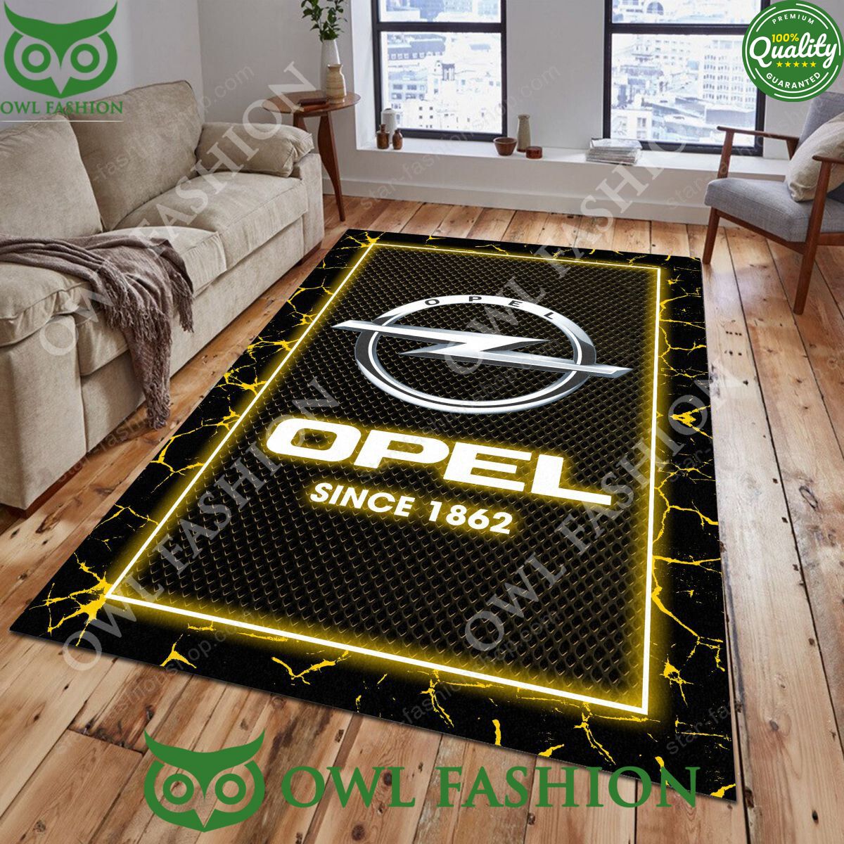Opel Truck German Automobile Rug Carpet Decor Living Room