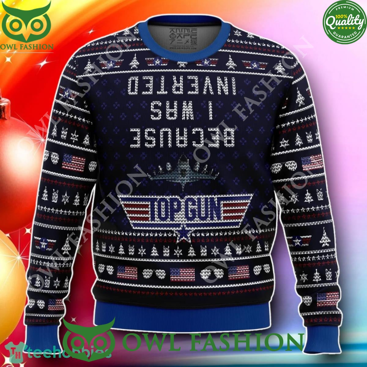 Inverted Top Gun Christmas New Design 2024 Ugly Sweater
