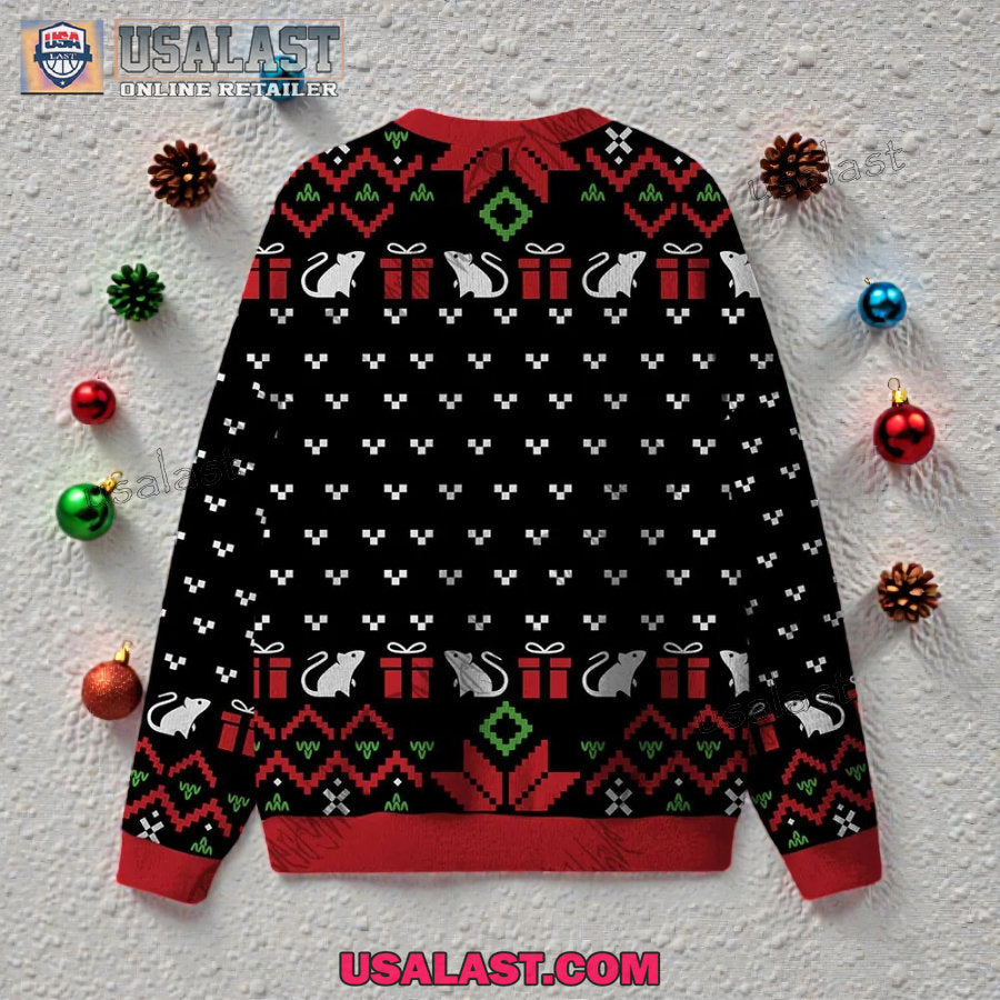 Overstimulated But Festive Ugly Christmas Sweater