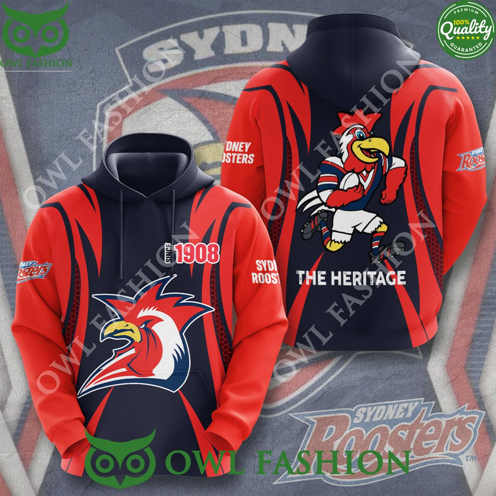 Sydney Roosters The Heritage since 1908 3D t Shirt