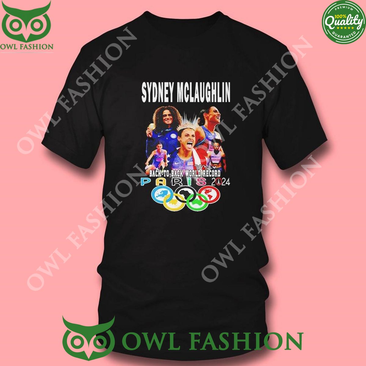 Sydney Mclaushlin World Record Olympic Paris 2024 Back To Back t Shirt
