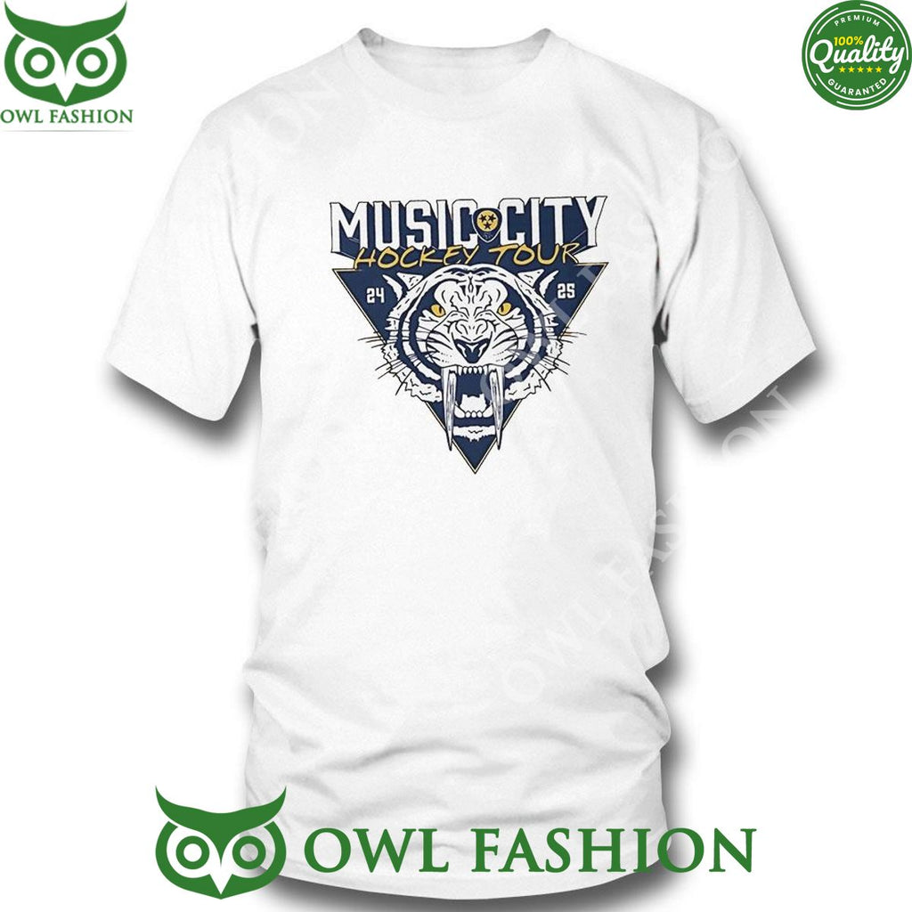 Music City Hockey Tour Tiger Logo 2024 2025 Tshirt