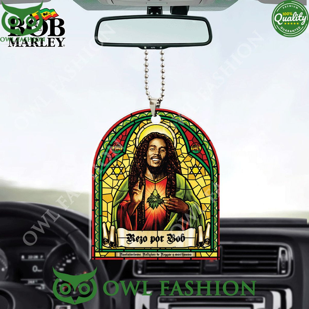 Bob Marley Jamaican reggae Shape 2 sided Acrylic Car Ornament