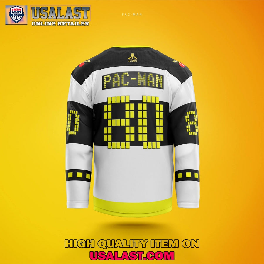 Pac-Man 8bit Custom Hockey Jersey