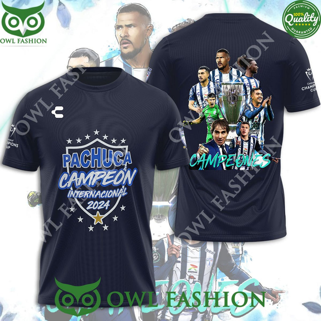 Pachuca FC Campeon Internacional 2024 Limited 3D Tshirt