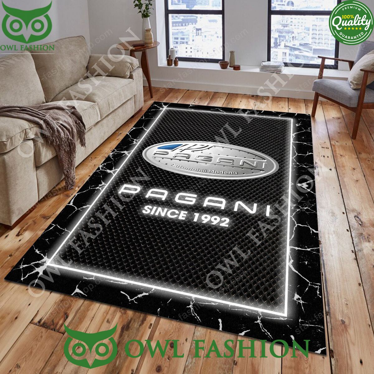 Pagani Car Brand Trending 2024 Lighting Rug Carpet