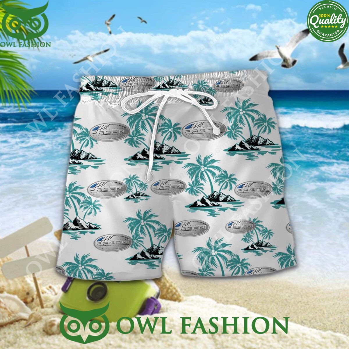 Pagani Italy Sport Automobile Premium Hawaiian Shirt Shorts