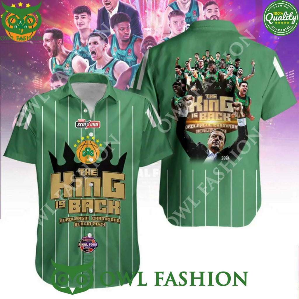 Panathinaikos BC The King is back Greek Basket League hawaiian shirt