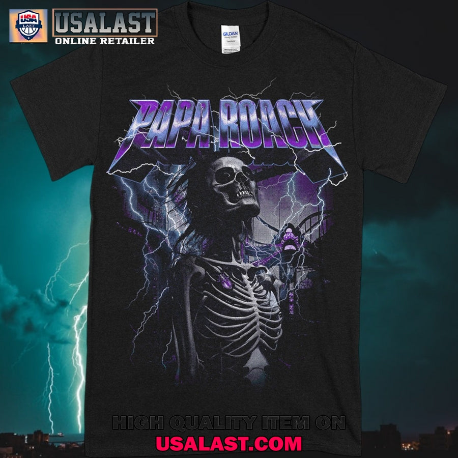 Papa Roach Lightning Skel Tour 2025 Tee Shirt