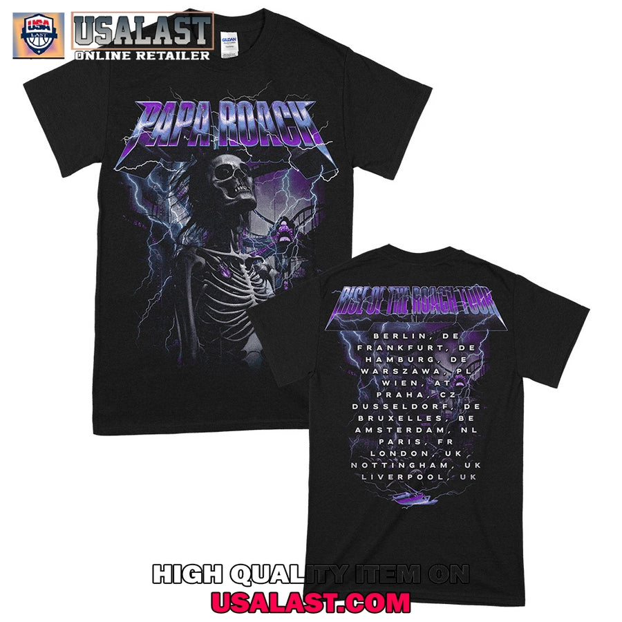 Papa Roach Lightning Skel Tour 2025 Tee Shirt