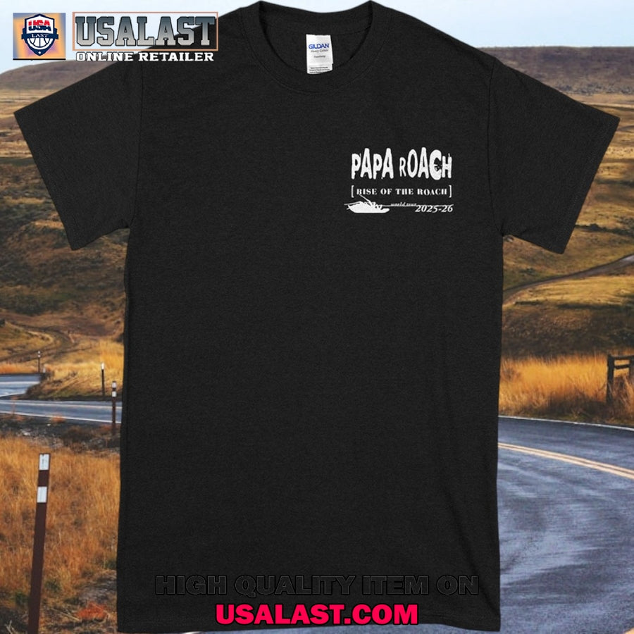 Papa Roach Rise Of The Roach World Tour 2025 Tee Shirt