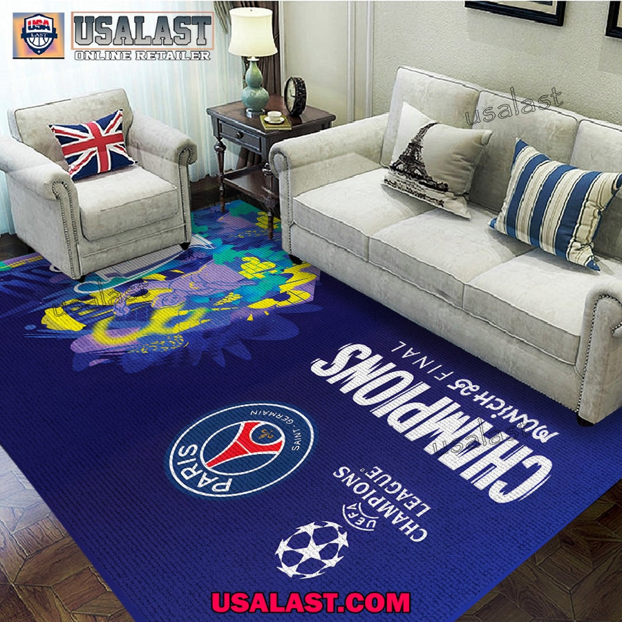 Paris Saint-Germain 2025 UEFA Champions League Rectangular Rug