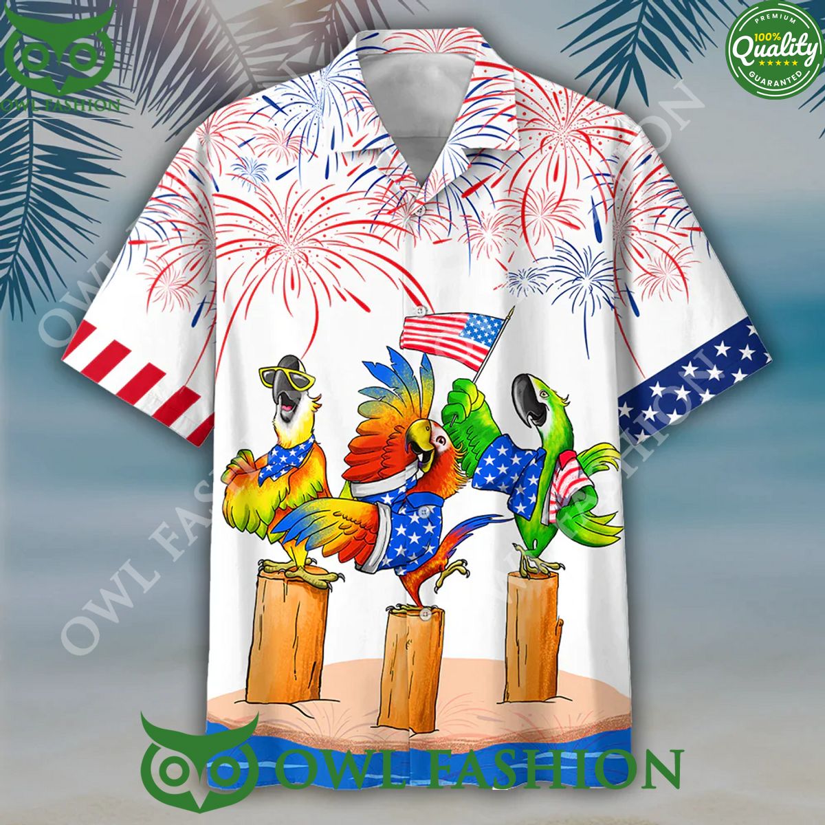 Parrot Independence Day Is Coming Usa Patriotic Hawaiian Shirt
