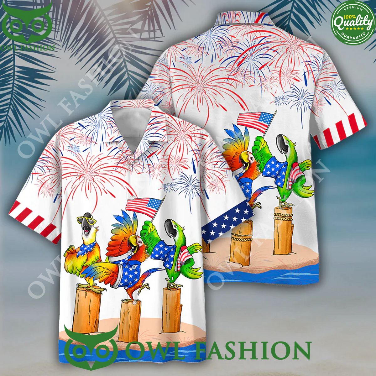 Parrot Independence Day Is Coming Usa Patriotic Hawaiian Shirt