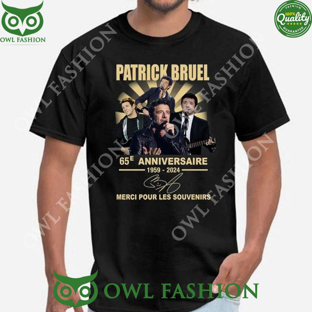 Patrick Bruel 65e Anniversaire Merci Pour Les Souvenirs 1959-2024 Shirt Hoodie
