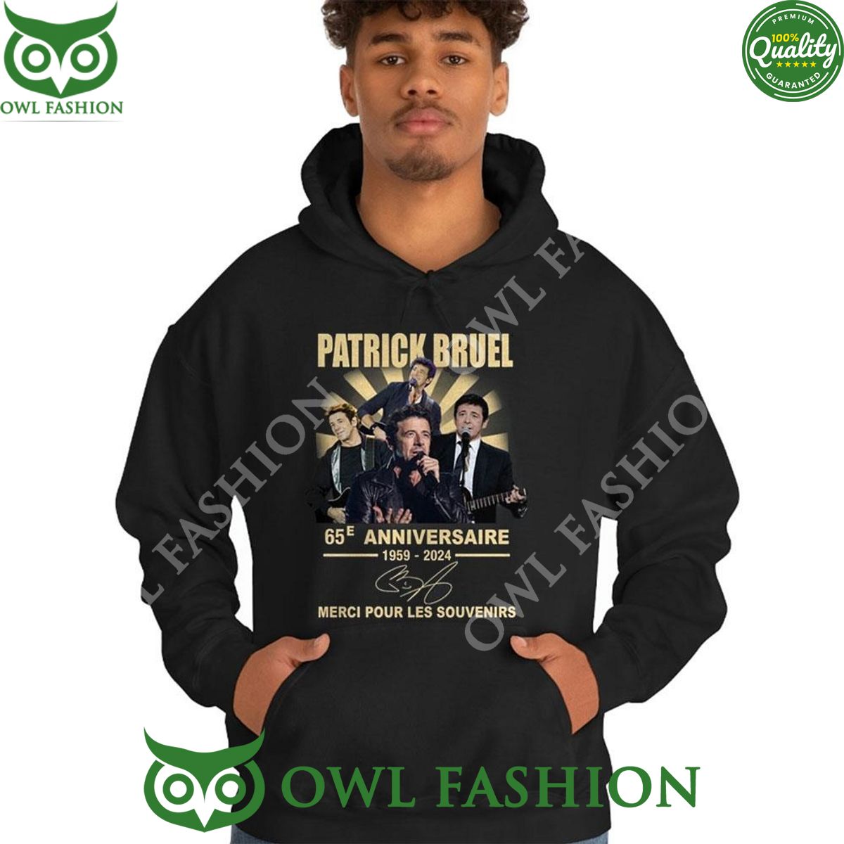 Patrick Bruel 65e Anniversaire Merci Pour Les Souvenirs 1959-2024 Shirt Hoodie
