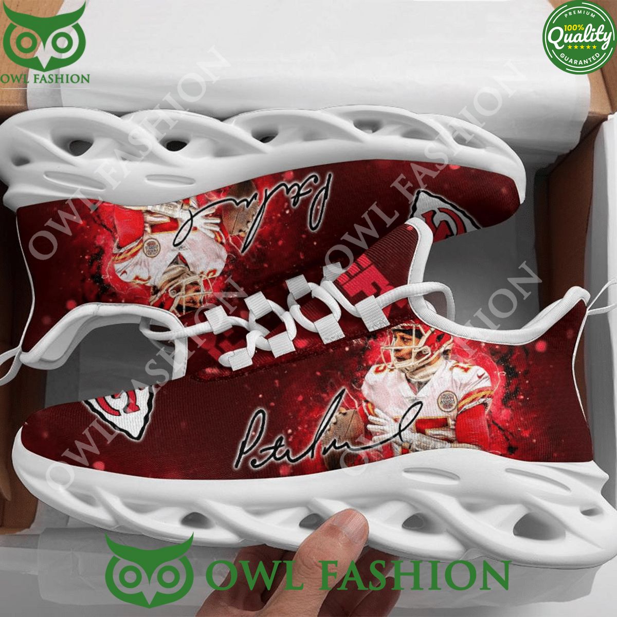 Patrick Mahomes Broken Helmet KC Chiefs Max Soul Shoes