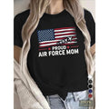 patriotic American flag printed T-shirt, spring Gunpla brand summer round neck short sleeved Women'WB shield T-shirt,...