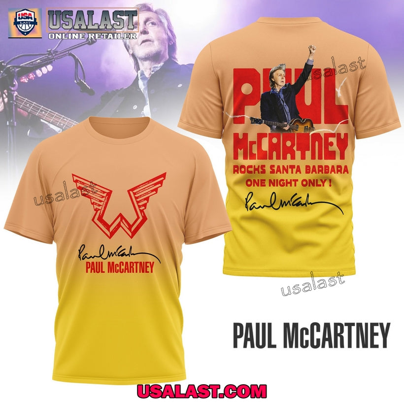Paul McCartney Rocks Santa Barbara 3D T-Shirt