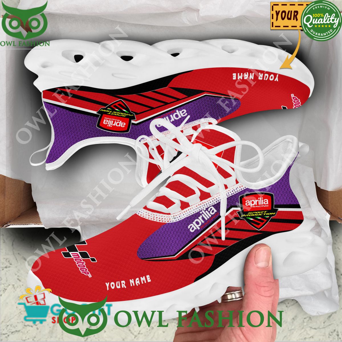 Personalized Aprilia Racing 2024 MotoGP max soul shoes