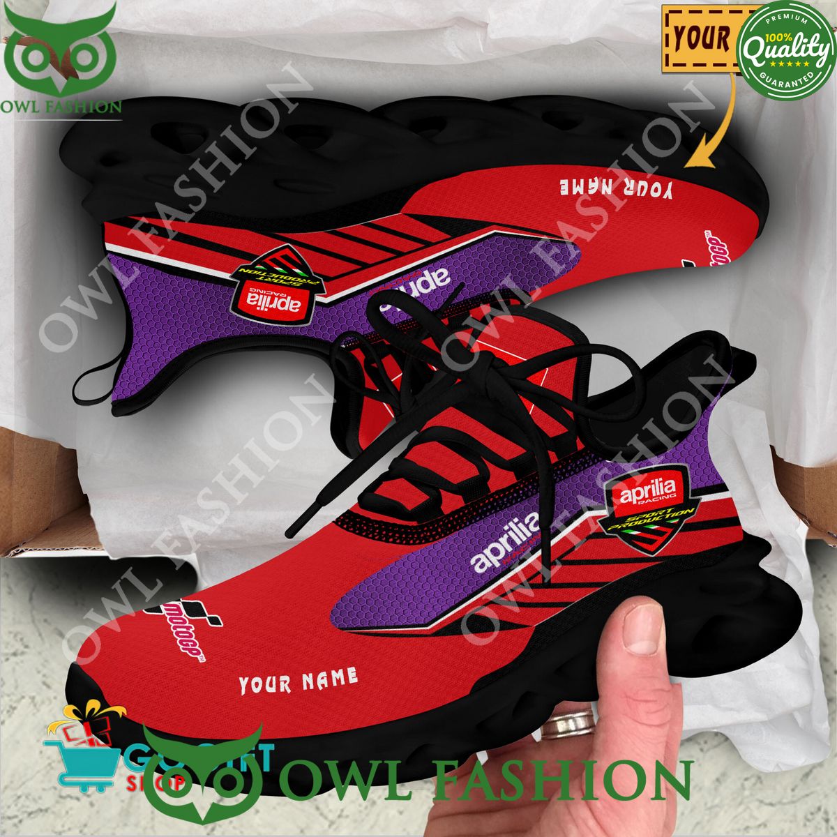 Personalized Aprilia Racing 2024 MotoGP max soul shoes