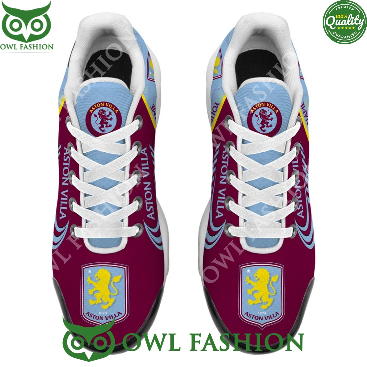 Personalized Aston Villa Football Perfect Air Cushion Sneaker Max shoes