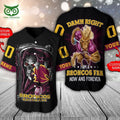 Personalized Brisbane Broncos NRL Skull Baseball Jersey Shirt