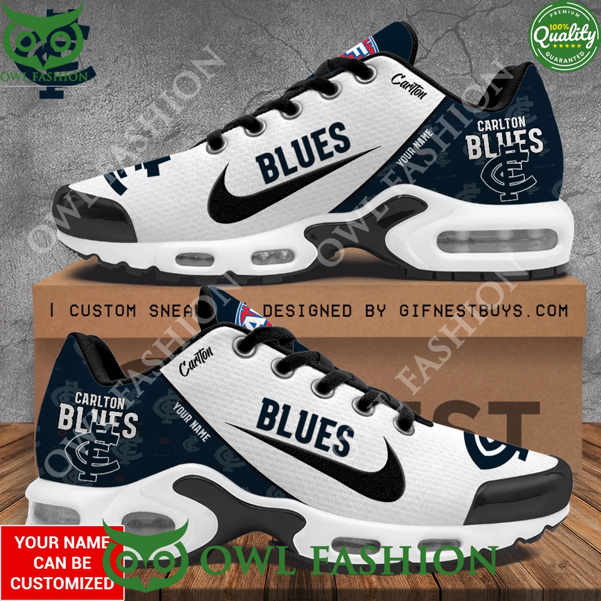 Personalized Carlton Blues Australia Football Club Air Max Shoes