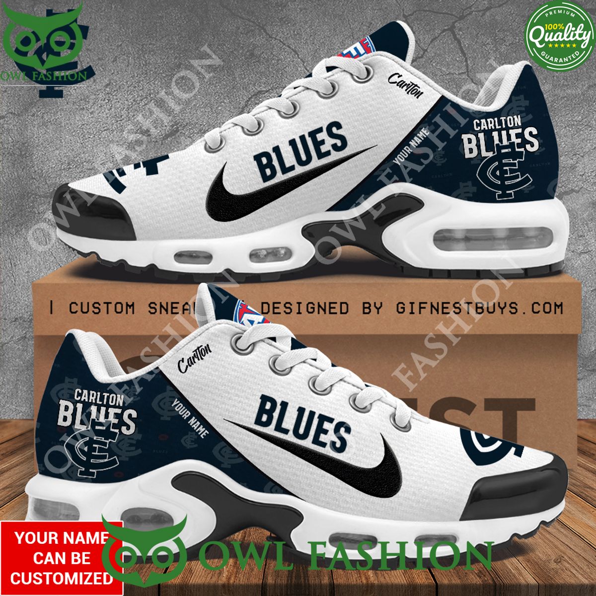 Personalized Carlton Blues Australia Football Club Air Max Shoes