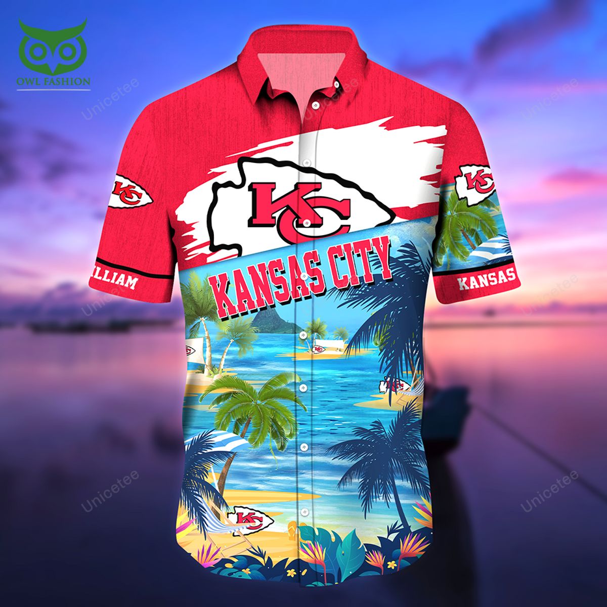 Personalized Kansas City Chiefs Sports Team Hawaiian Shirt