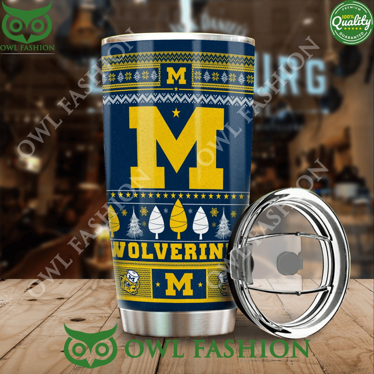 Personalized Michigan Wolverines Christmas Present Tumbler