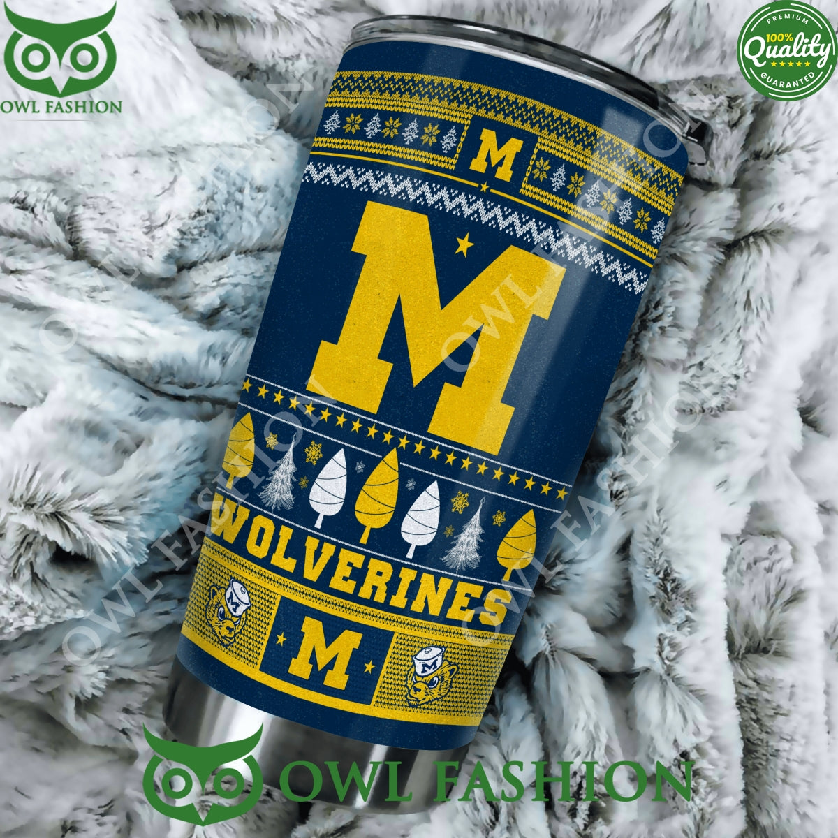 Personalized Michigan Wolverines Christmas Present Tumbler