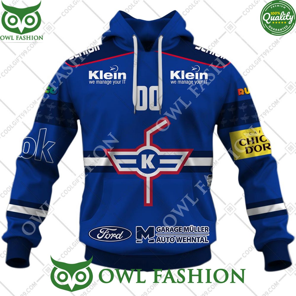 Personalized Name and Number NL Hockey EHC Kloten Home jersey Style printed Hoodie shirt
