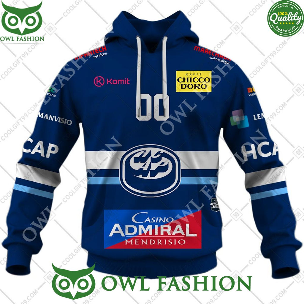 Personalized Name and Number NL Hockey HC Ambri Piotta Home jersey Style printed Hoodie shirt
