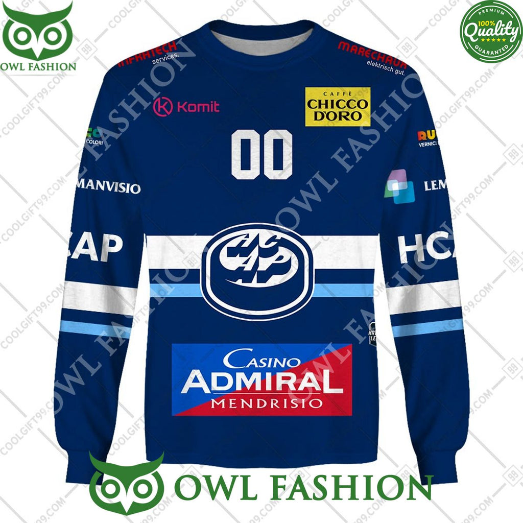 Personalized Name and Number NL Hockey HC Ambri Piotta Home jersey Style printed Hoodie shirt