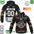 Personalized Name and Number NL Hockey HC Lugano Home jersey Style printed Hoodie shirt